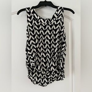 C&A black&white sleeveless top size XS